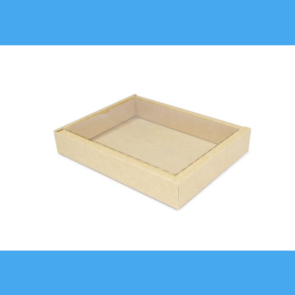 Natural Kraft Windowed Boxes - Recycled Material
